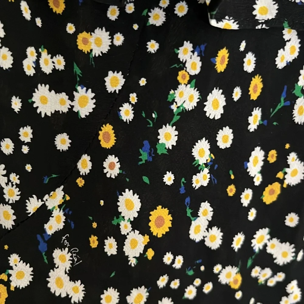 Lou Floral Black Maxi Silk Dress - Picture 6 of 14